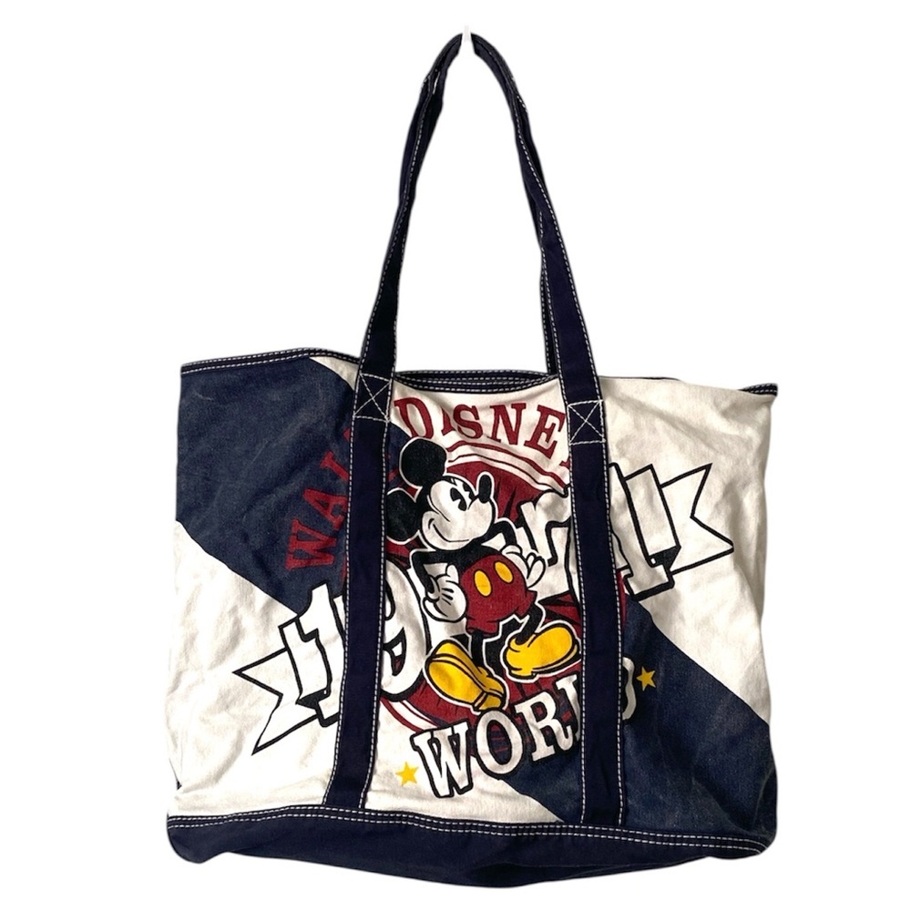 Walt Disney World 1971 Mickey Mouse large canvas travel tote bag